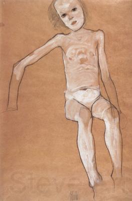 Egon Schiele Seated Nude Girl (mk12) Spain oil painting art